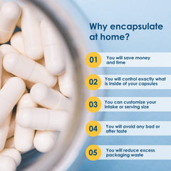 Capsuline capsules stored in a dust-proof container to preserve contents