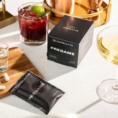 CAPSULYTE Pregame ingredients DHM and NAC label highlight for wellness support.