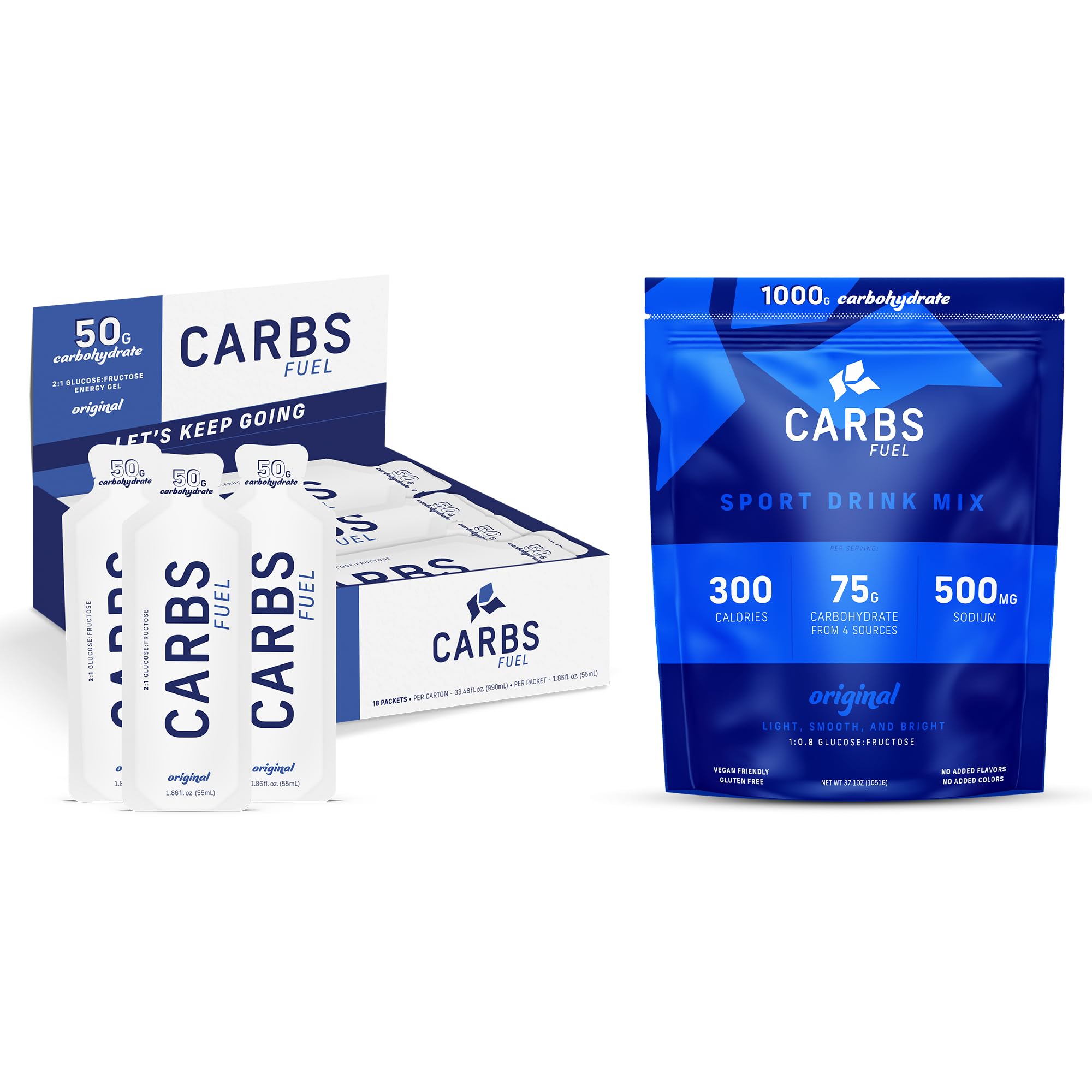 Carbs Fuel energy gel 50g pack for easy endurance fueling on the go