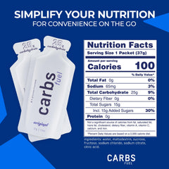 Carbs Fuel vegan gluten-free gel suitable for plant-based athletes