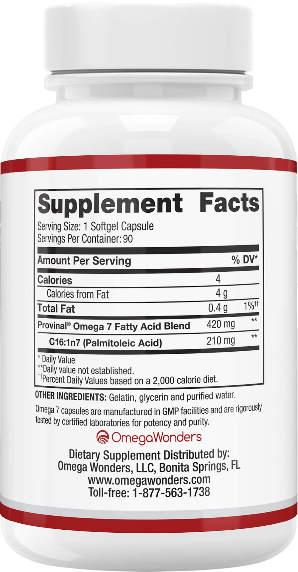 Cardia7 Provinal Omega-7 capsule close-up highlighting purified formula for purity and safety