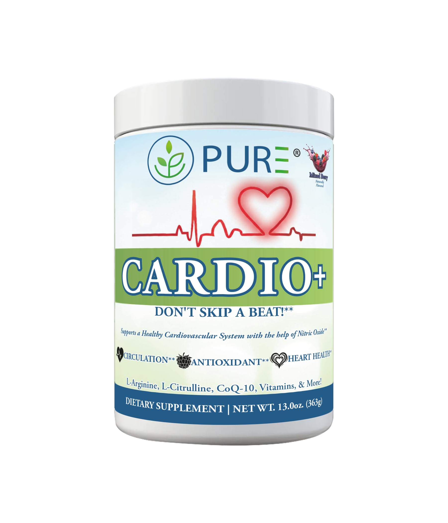 Cardio 911 bottle shown with USA-made quality and non-GMO status.