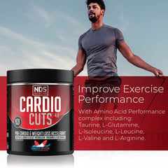 Cardio Cuts Bombsicle shaker-ready scene emphasizes smooth blend and steady energy.