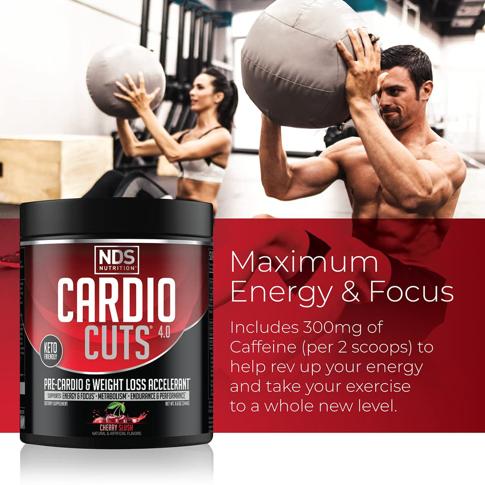 Cardio Cuts scoop with level measurement for precise pre-workout serving.