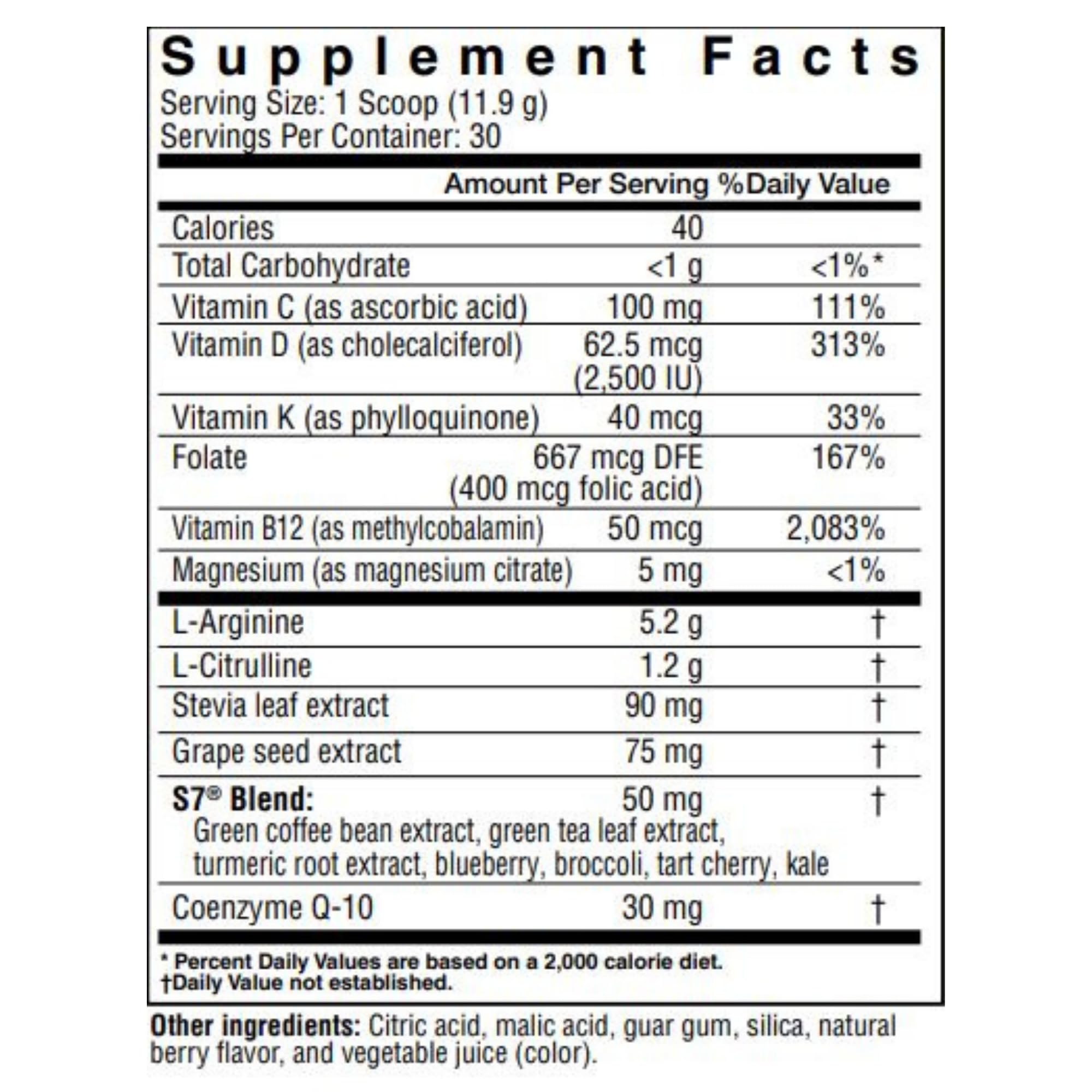 Cardio Defender scoop with powder ready to mix into a workout drink.