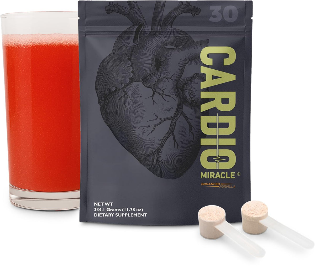 Cardio Miracle bottle front for daily energy and heart support.