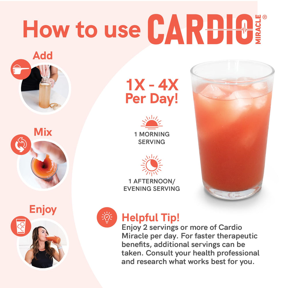 Cardio Miracle packaging close-up highlights premium ingredients and USA-made quality.