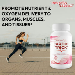 Cardio Trick bottle on desk ready for daily routine
