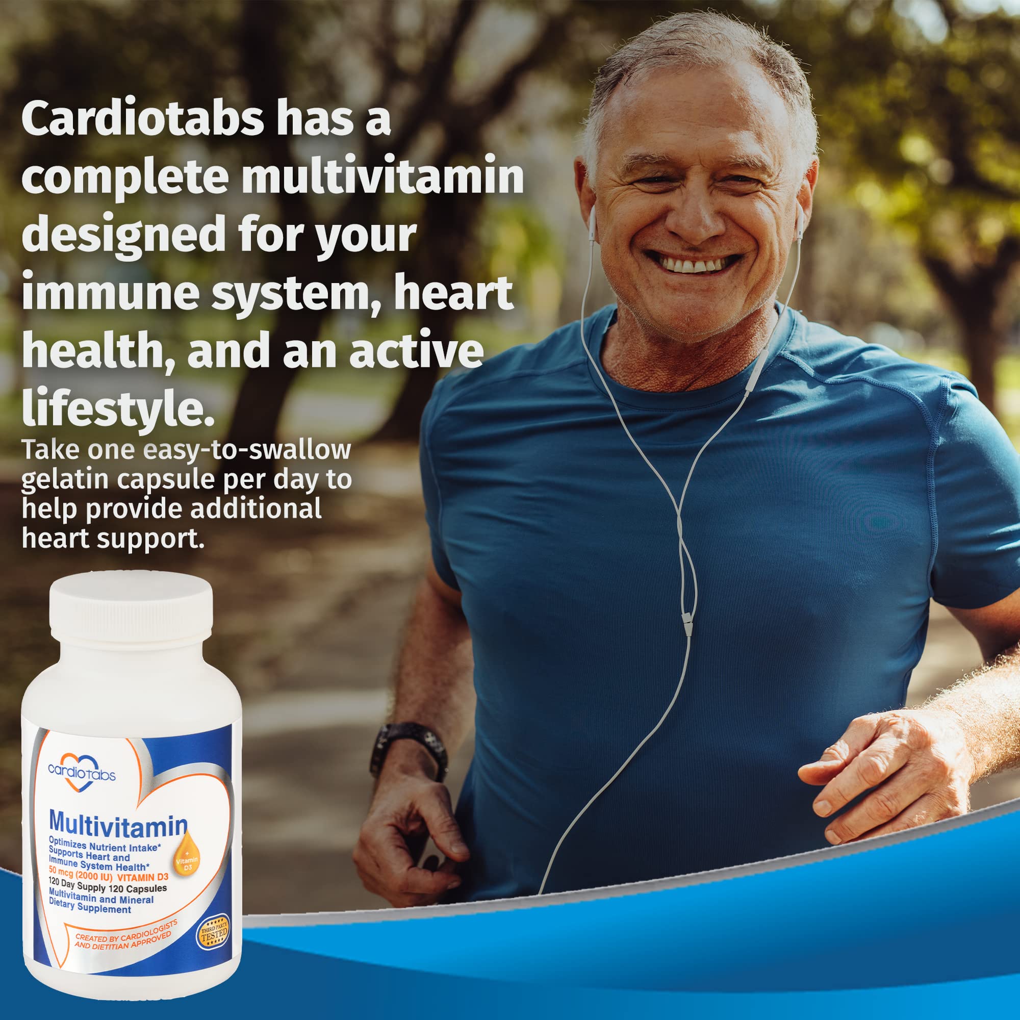 CardioTabs daily dosage instruction indicating one capsule per day