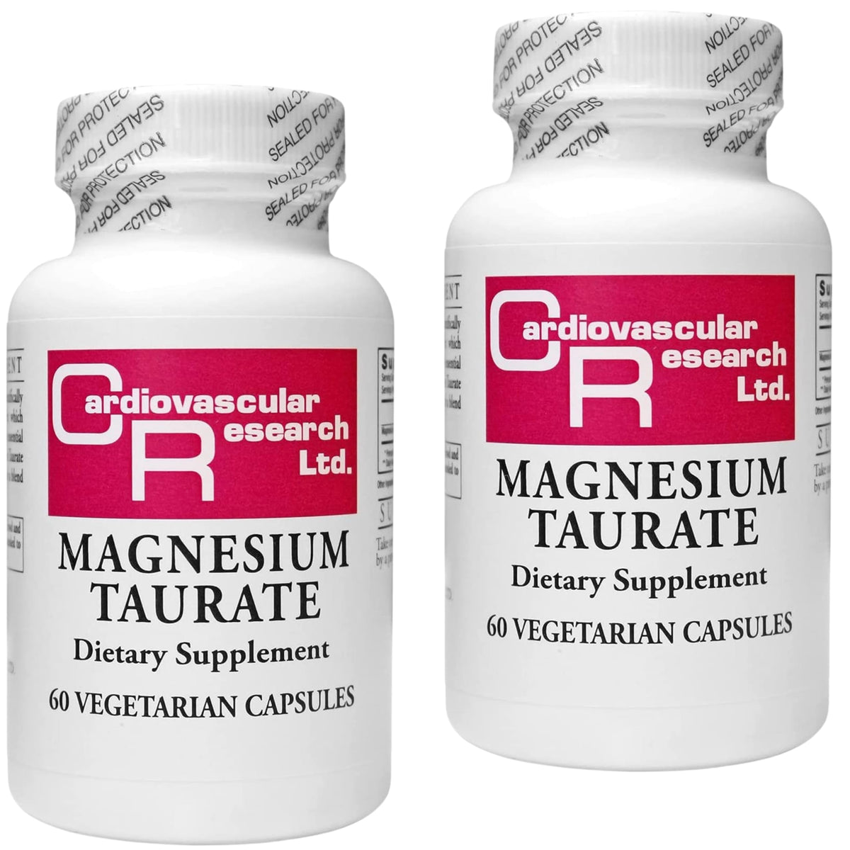 Cardiovascular Research Magnesium Taurate bottle with 60 capsules supports daily wellness