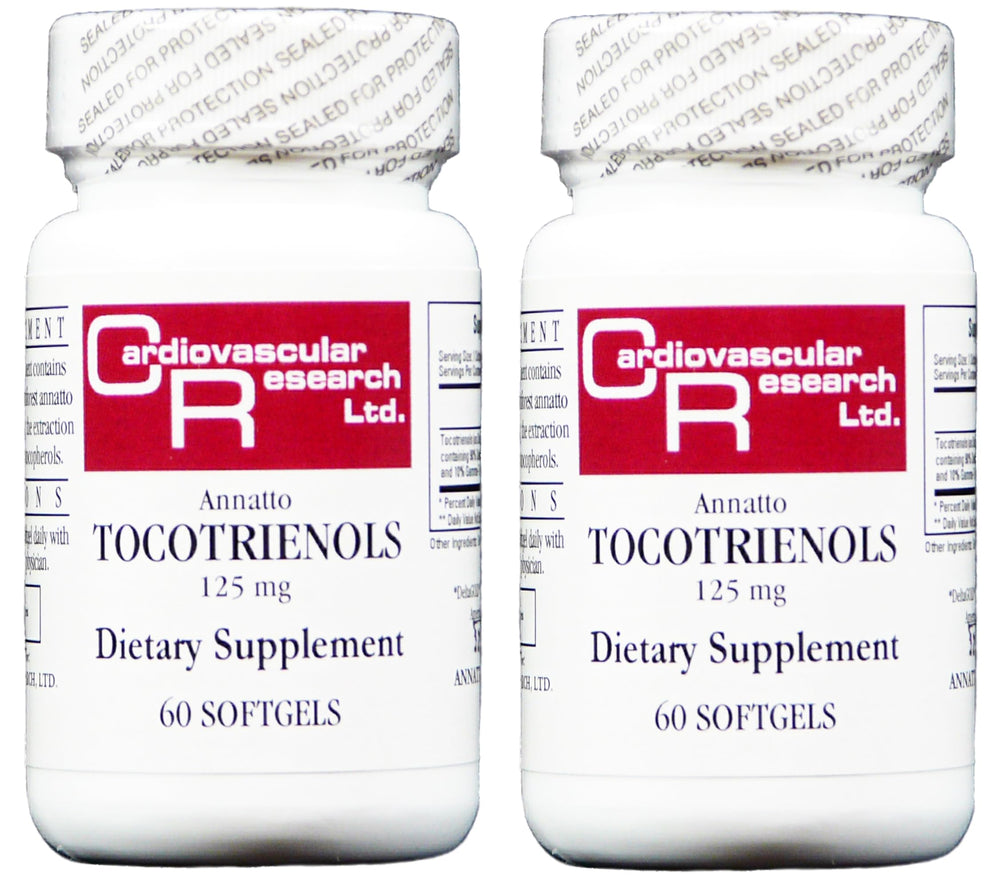 Cardiovascular Research vitamin E annatto tocotrienols bottle front promotes vitality.