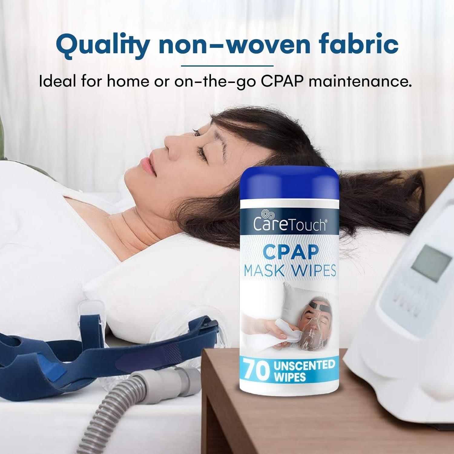 Care Touch CPAP wipes offer 210 total wipes for long-lasting use