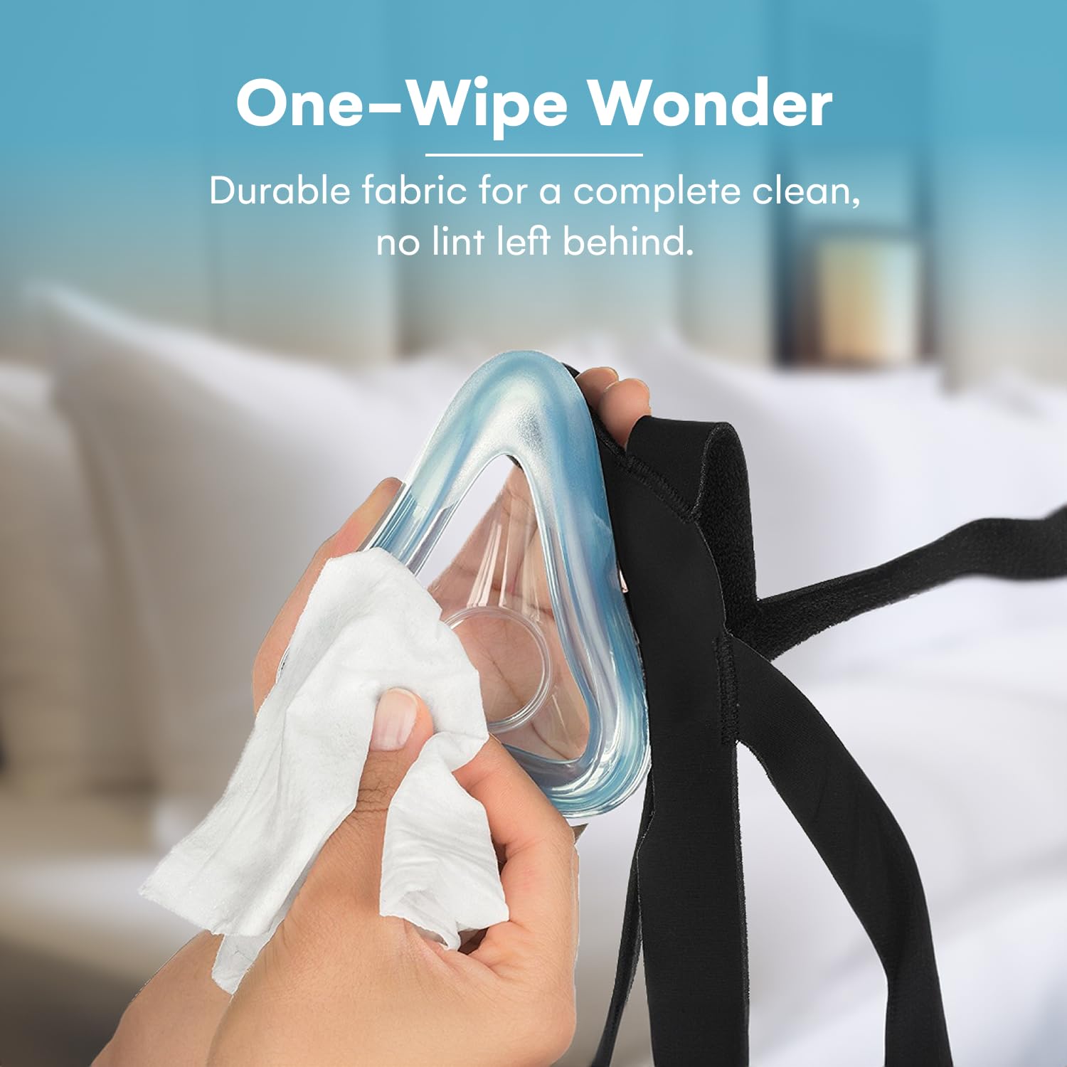 Care Touch CPAP Wipes Nonwoven Fabric detail for lint-free cleaning