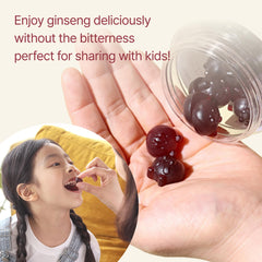 Close-up of CARE U gummies with berry flavor and texture
