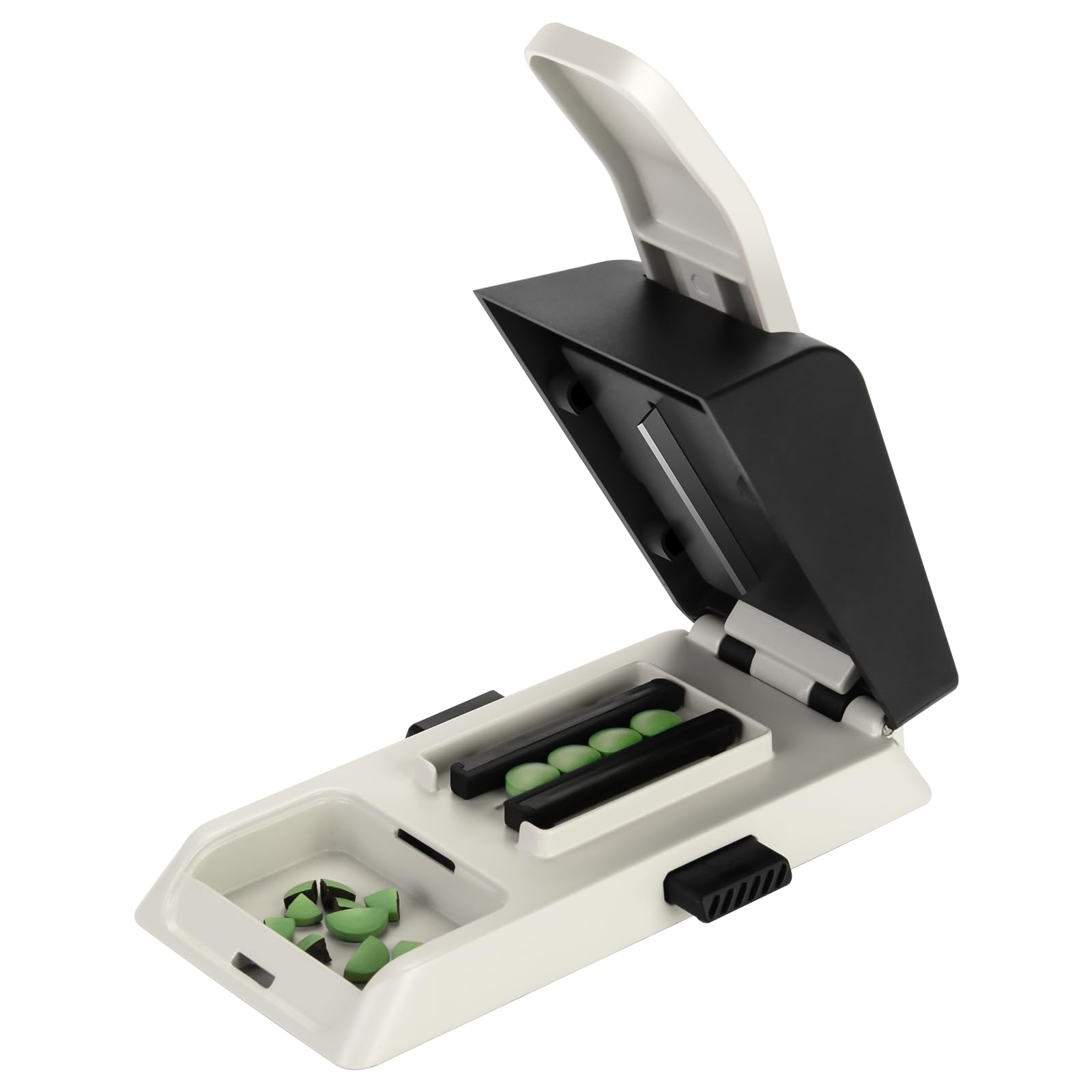Care2fit 2025 Auto Centering Pill Cutter front view enables quick, accurate pill splits.