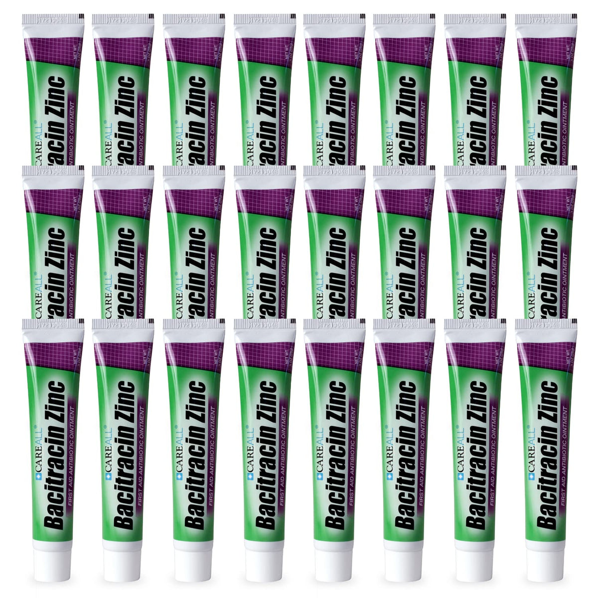 CareAll Bacitracin Zinc Ointment tube front view for minor wound care.