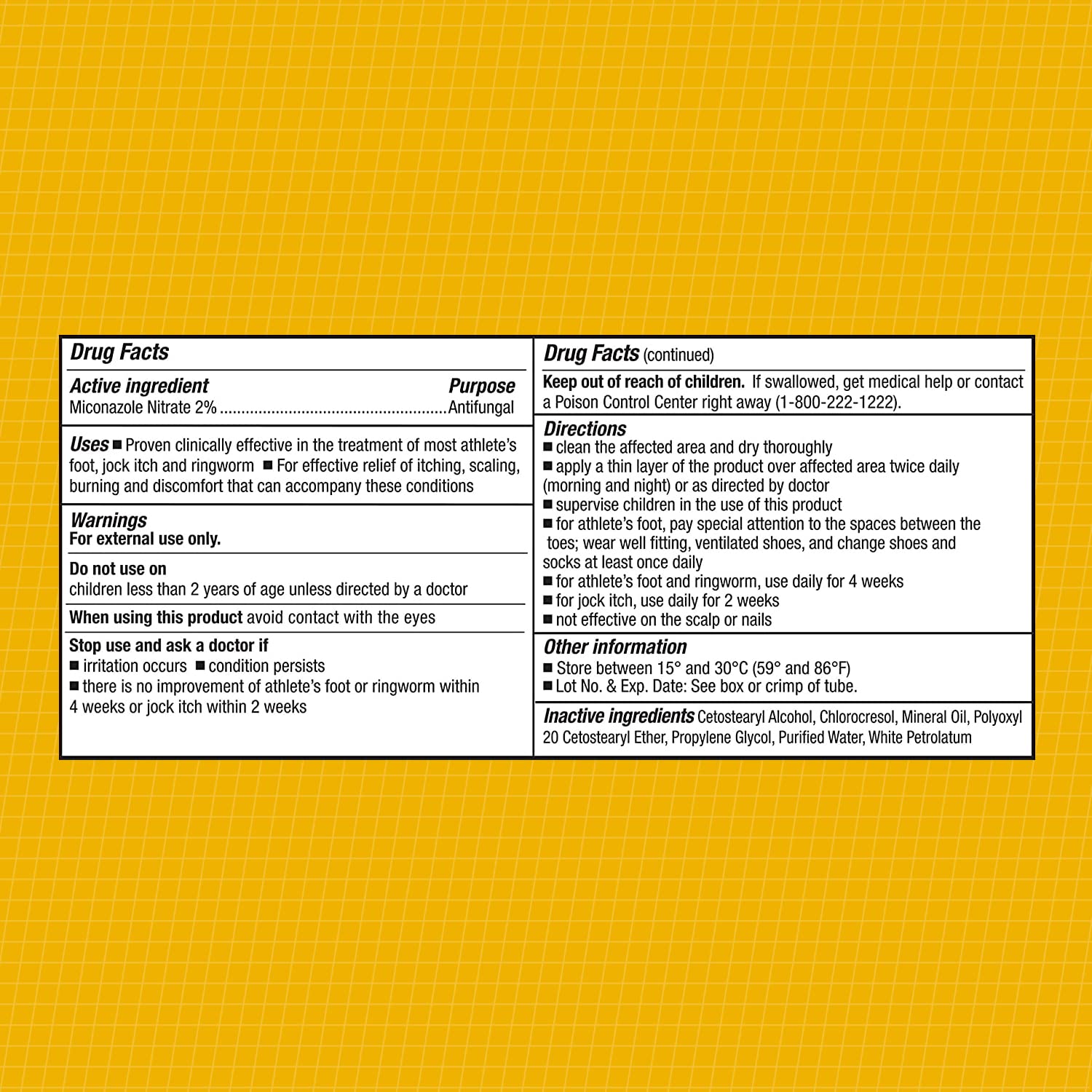 CareAll Miconazole 2% cream applied to a foot area spot for relief
