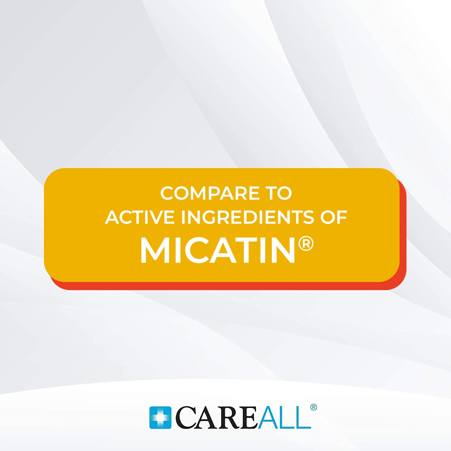 CareAll Miconazole 2% cream tube application close-up for easy coverage