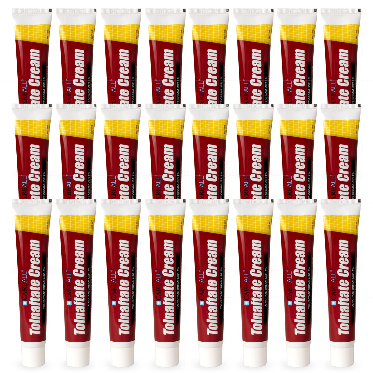 CareAll Tolnaftate Cream 1% tube ready for targeted antifungal relief on the skin.