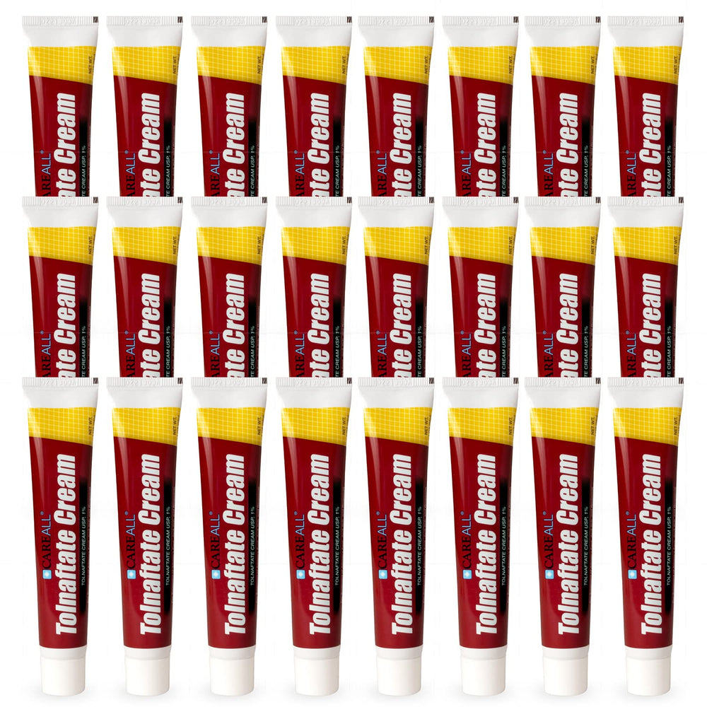CareAll Tolnaftate Cream 1% tube ready for targeted antifungal relief on the skin.