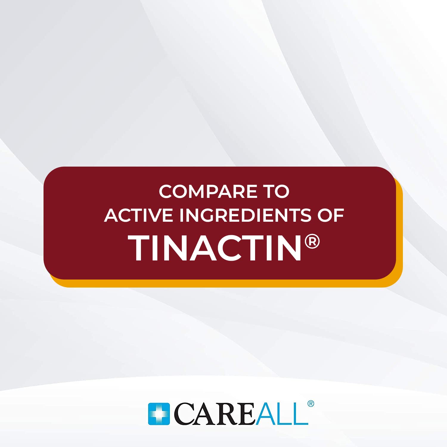 CareAll Tolnaftate Cream 24-pack box shown for economical antifungal care.