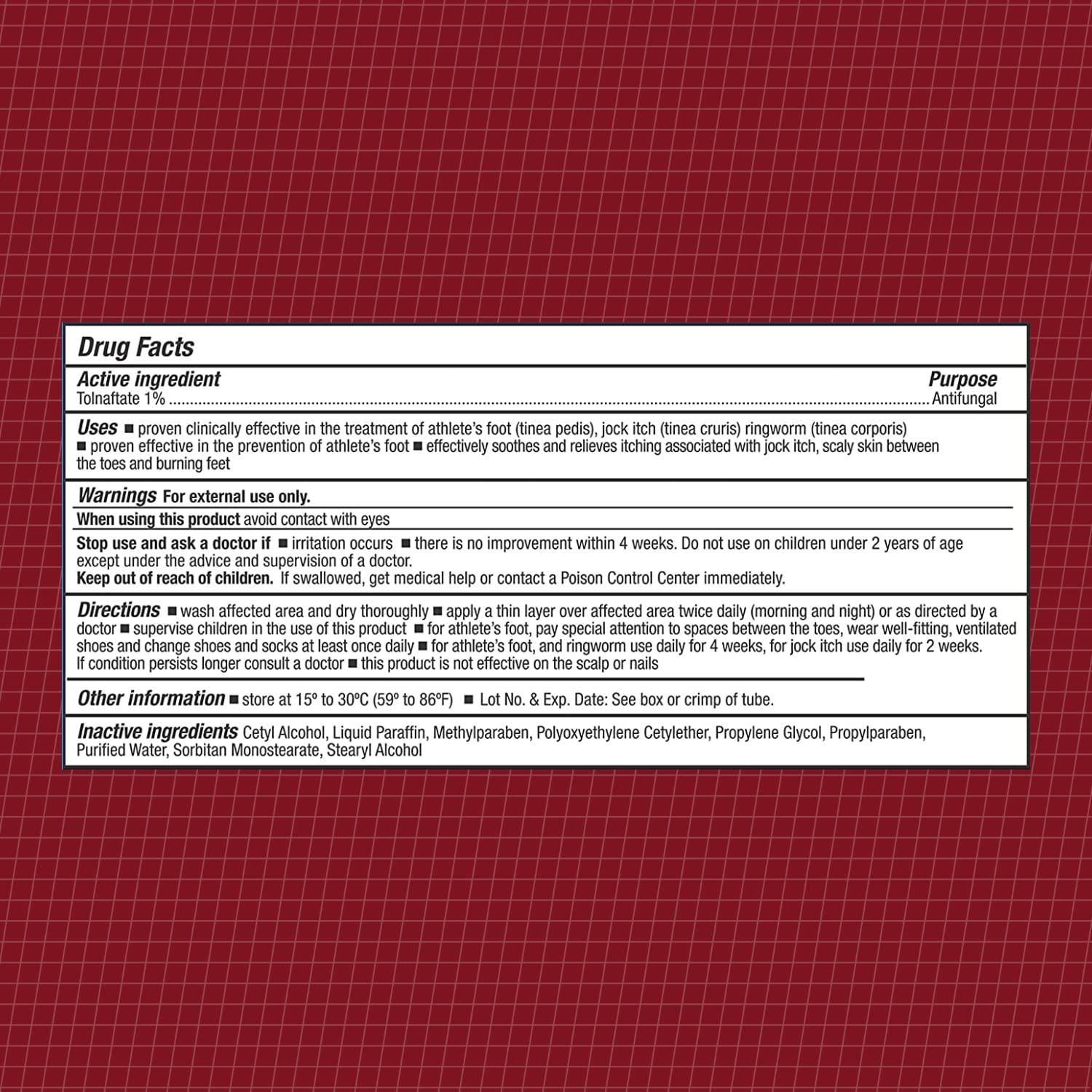 CareAll Tolnaftate Cream box alongside tube shows convenient daily antifungal care.