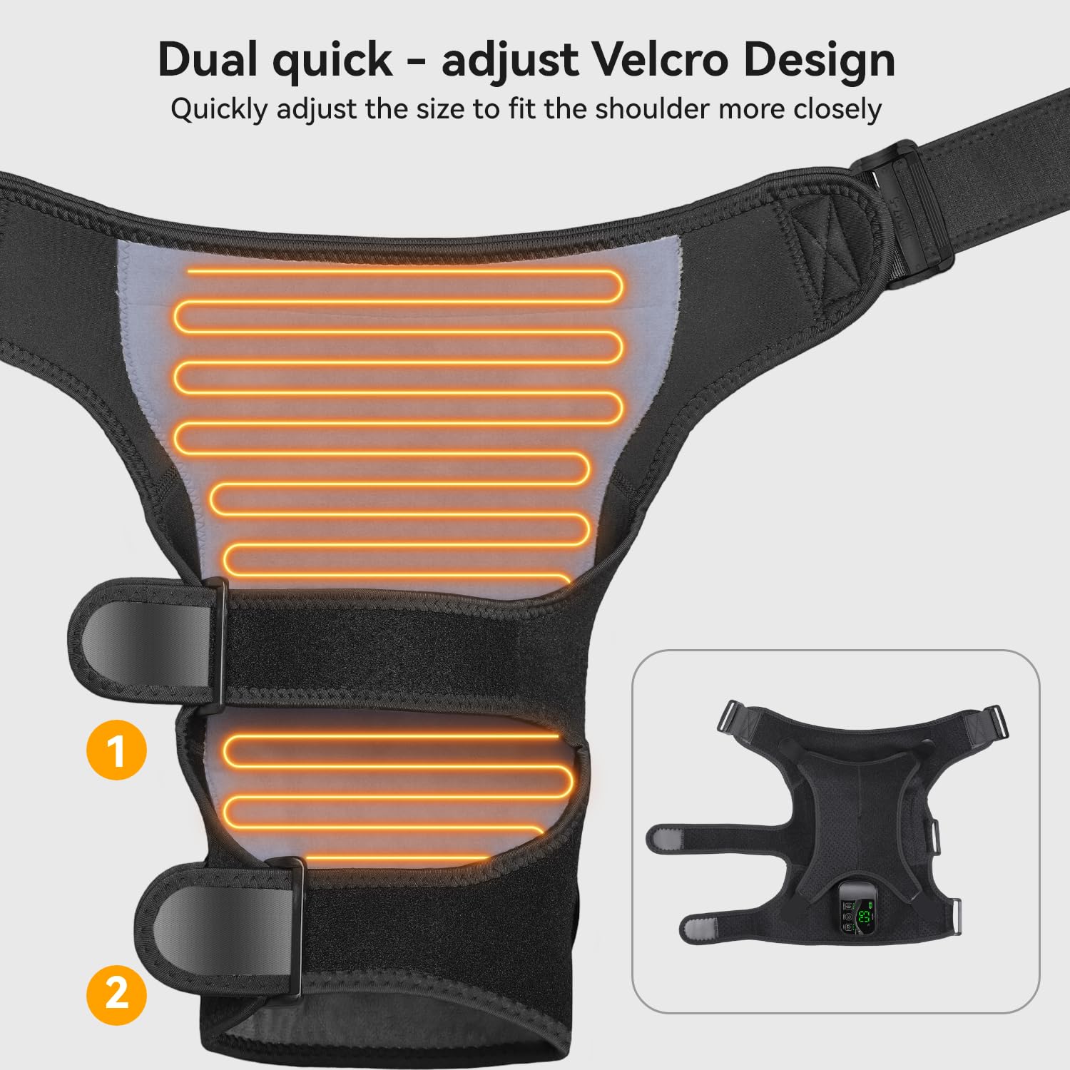 Carecomfi adjustable strap ensures a snug fit.
