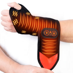 Carecomfi cordless hand-wrist heating pad showing battery life for portable warmth during travel