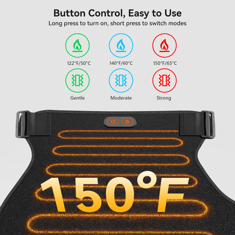 Carecomfi three heat levels and vibration offer customizable relief.