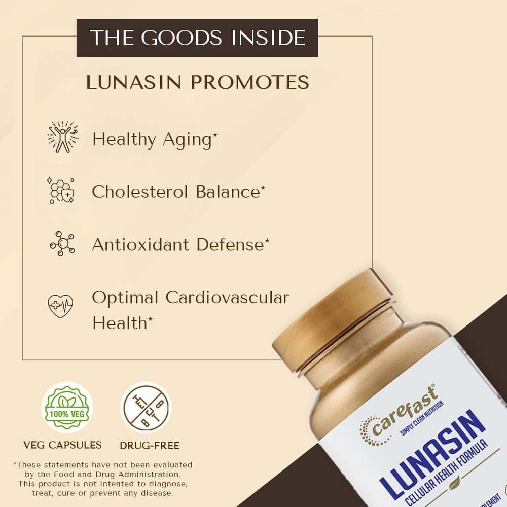 CAREFAST Lunasin triple antioxidant defense concept illustration
