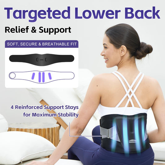 CAREKING cordless heating pad back vibration modes for targeted massage.
