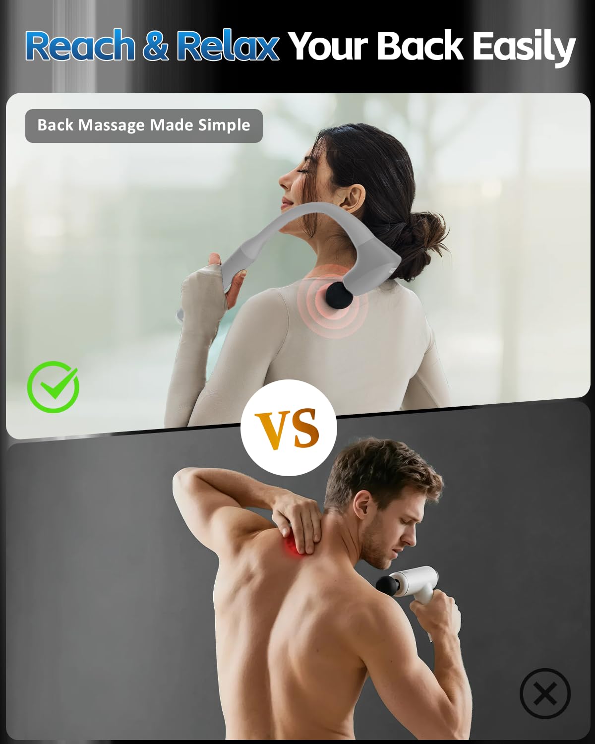 CAREKING detachable-handle compact massager gun ideal for travel and quick use.