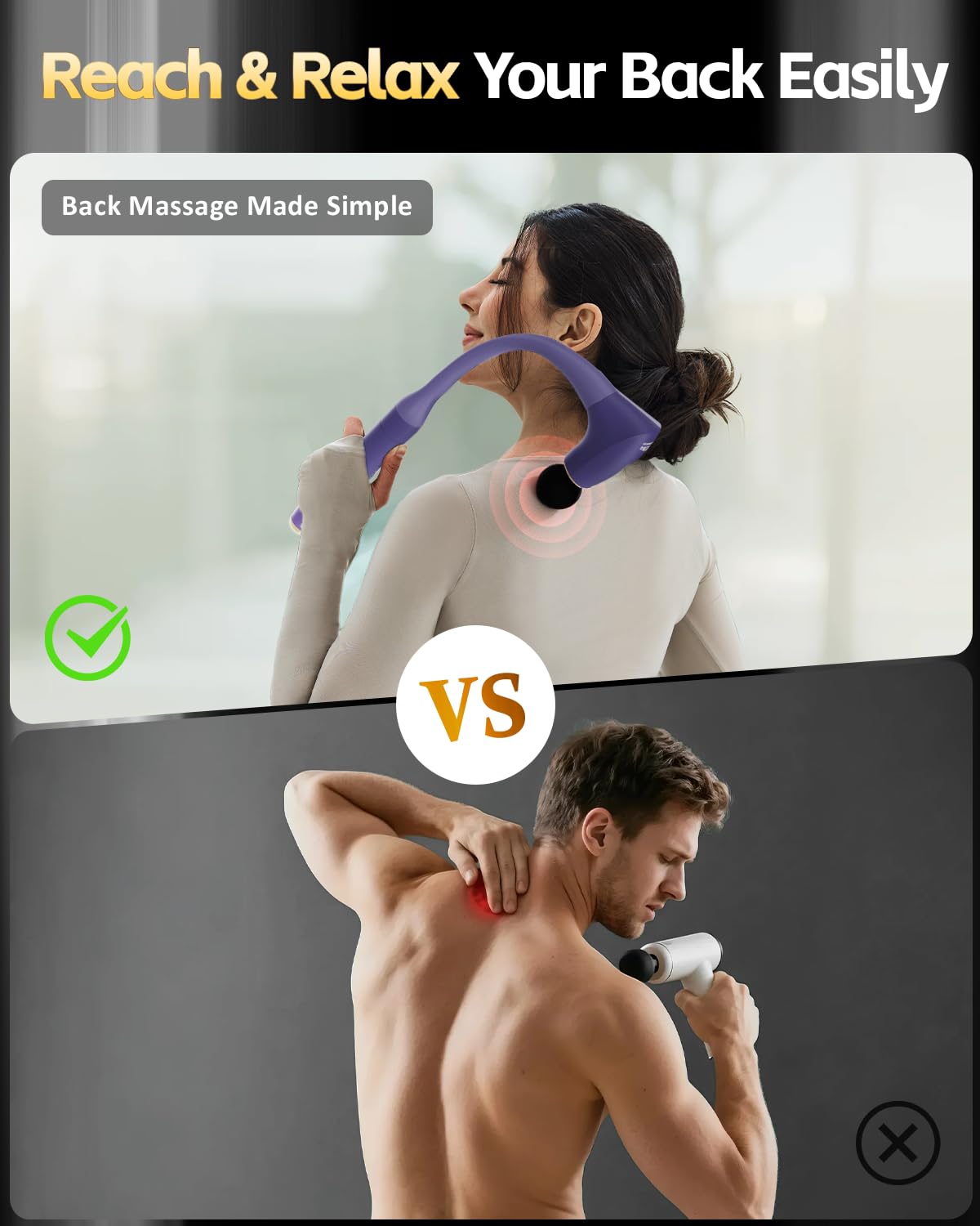 CareKing massage gun with detachable handle for versatile use.