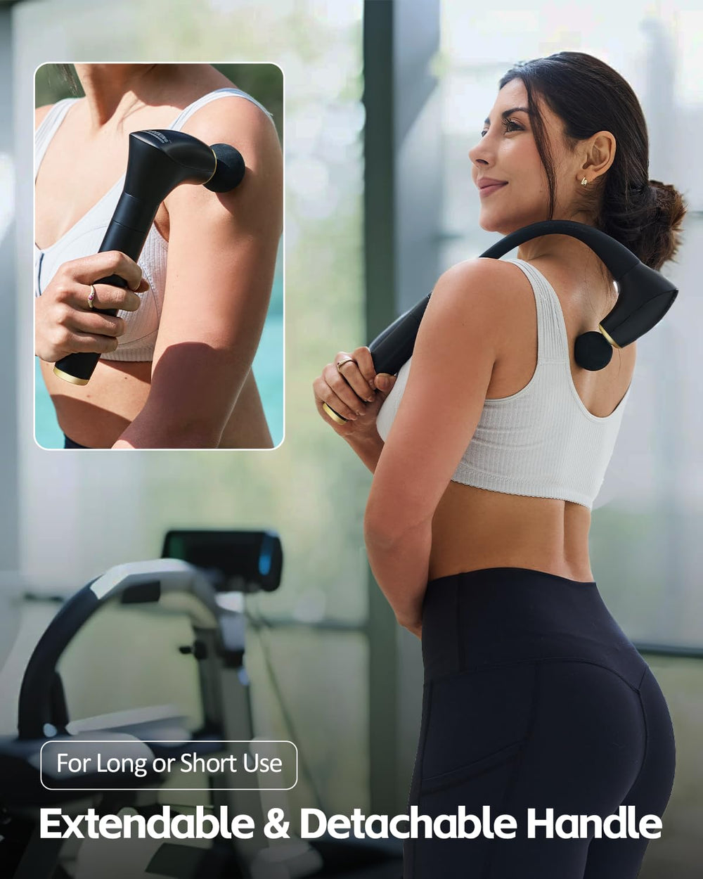 CareKing interchangeable-heads offer targeted relief for neck, shoulders, and back.