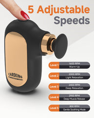 CAREKING Mini Massage Gun neck-shoulder use delivers soothing tension release after long workdays.