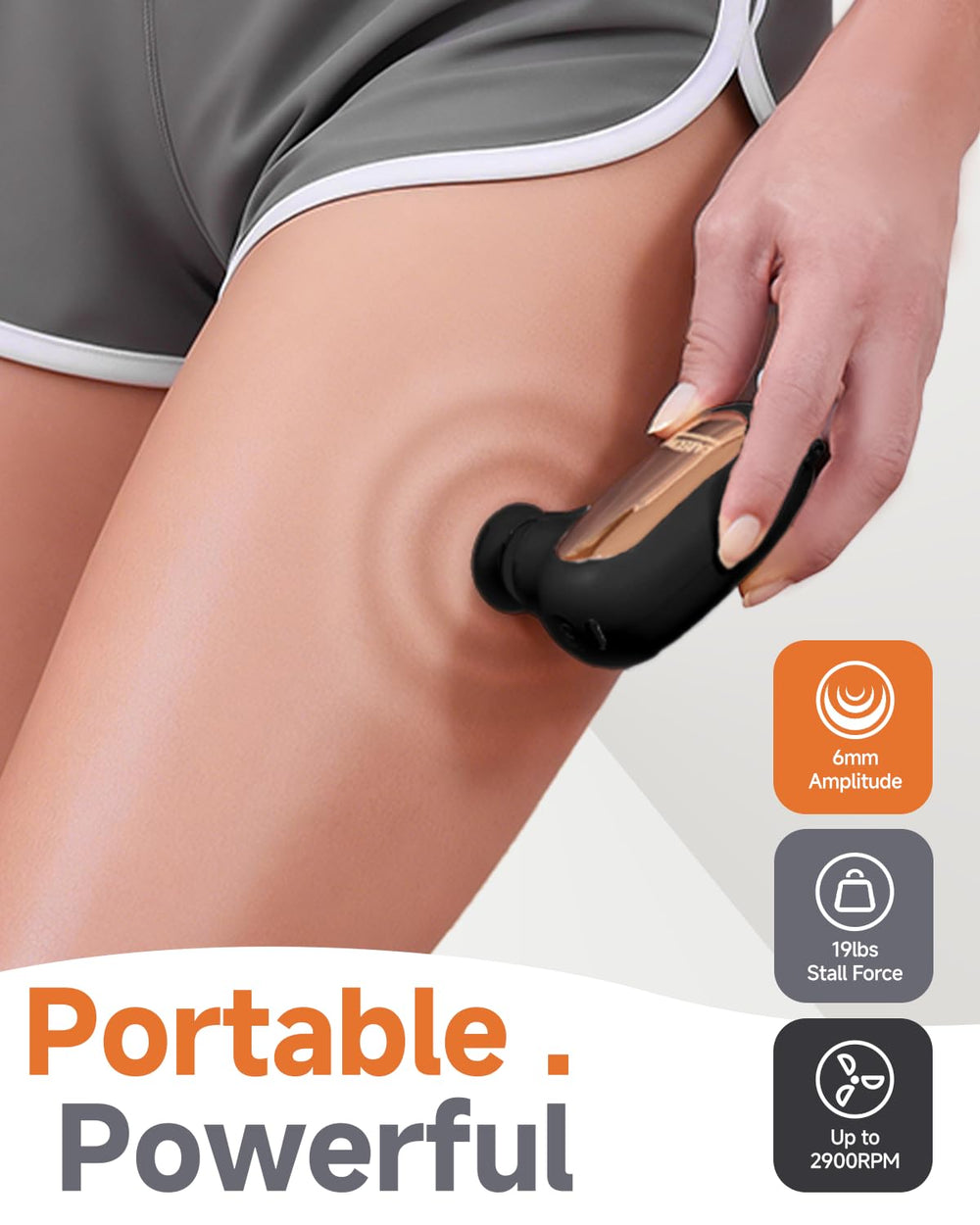 CAREKING Mini Massage Gun quiet operation highlights discreet, powerful muscle relief in shared spaces.