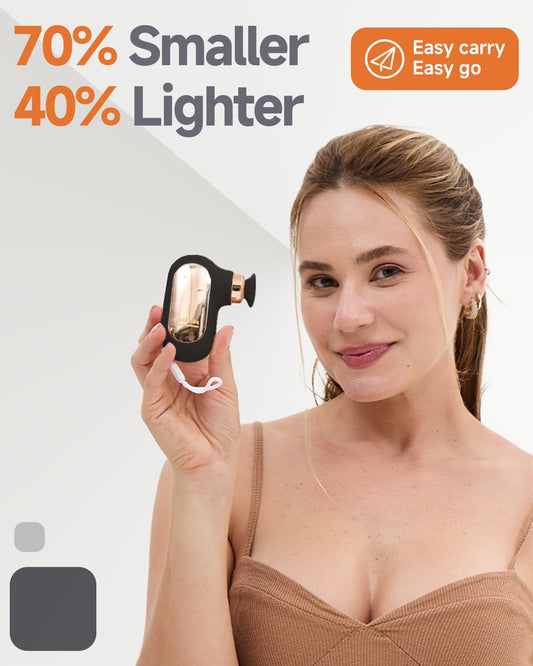 CAREKING Mini Massage Gun side view shows compact, lightweight design for on-the-go relief.