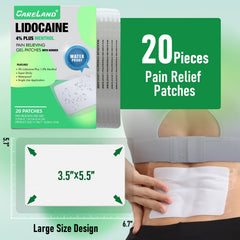 CARELAND easy-apply patch peeled and placed on skin.