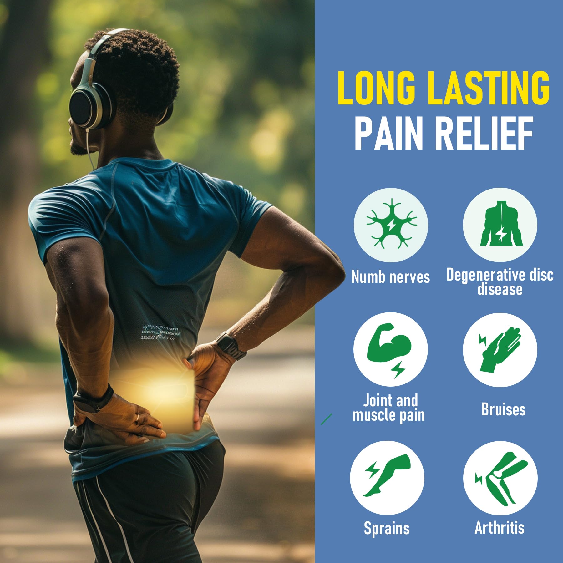 CARELAND knee-pain-area patch supports comfort during activity
