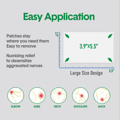 CareLand lidocaine patch on the calf supports quick relief during daily activity.
