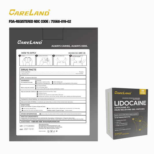 Careland patch on neck area provides targeted neck relief