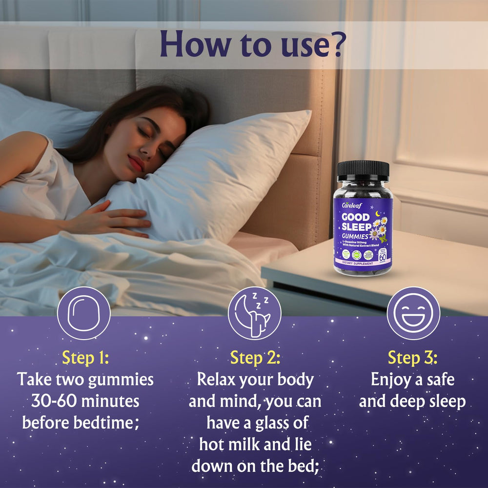 careleaf Sleep Gummies kid-friendly packaging on shelf
