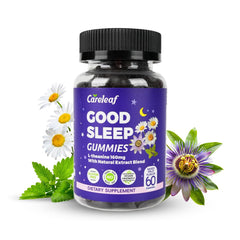 careleaf Sleep Gummies No Melatonin bottle shown for a calm evening routine