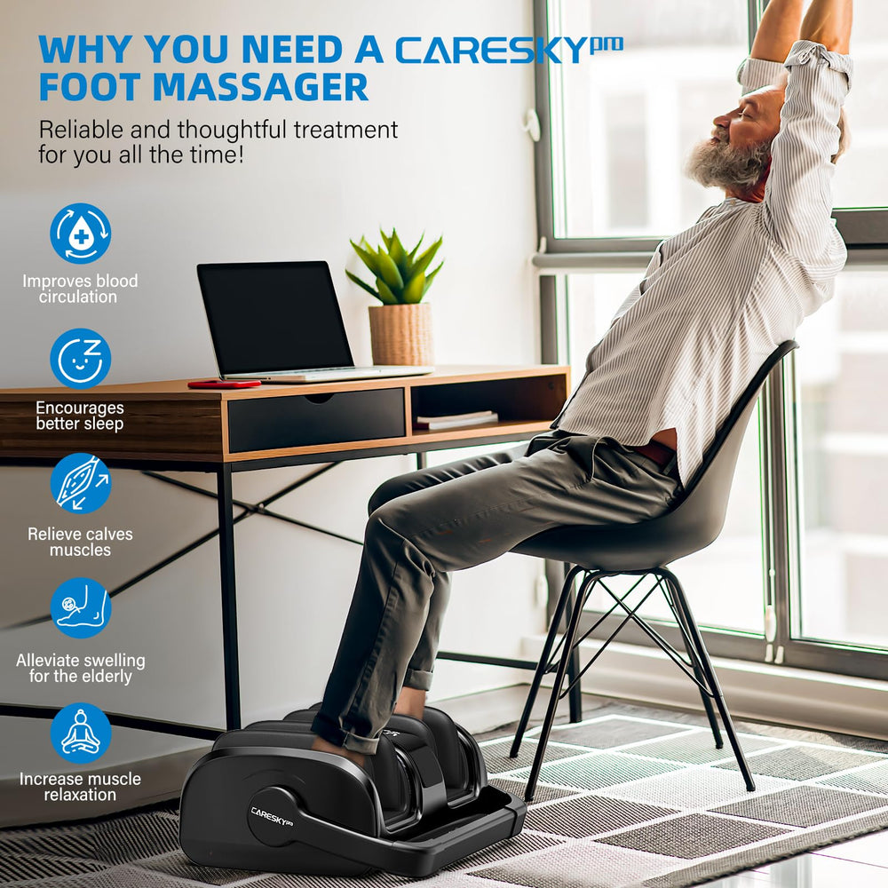CARESKYpro Foot Massager chair-side use fits in living room