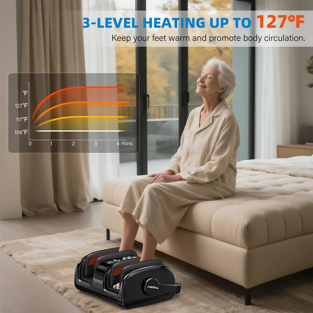 CARESKYpro Foot Massager heat levels up to 125F for warm comfort
