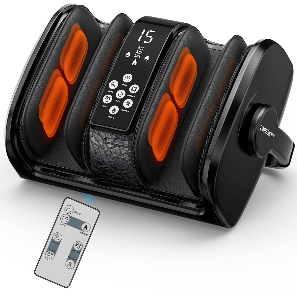 CARESKYpro Foot Massager with Heat panel for easy, customizable comfort