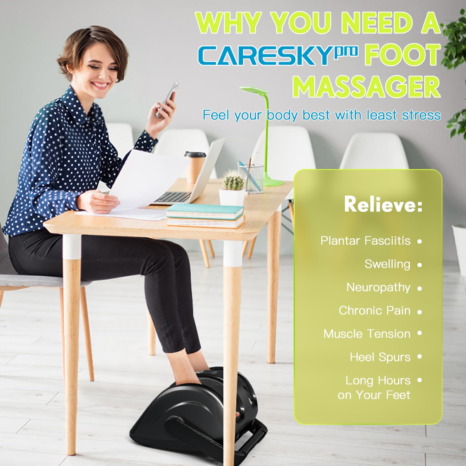 CARESKYpro Multi-use design supports feet, calves, and arms.