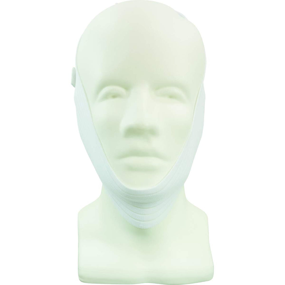 Carex CPAP chin strap packaging image for easy storage