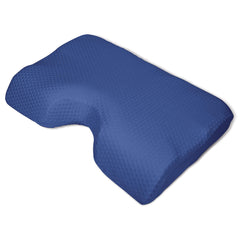 Carex CPAP Pillow front view showing space for mask and hose, promoting comfort.