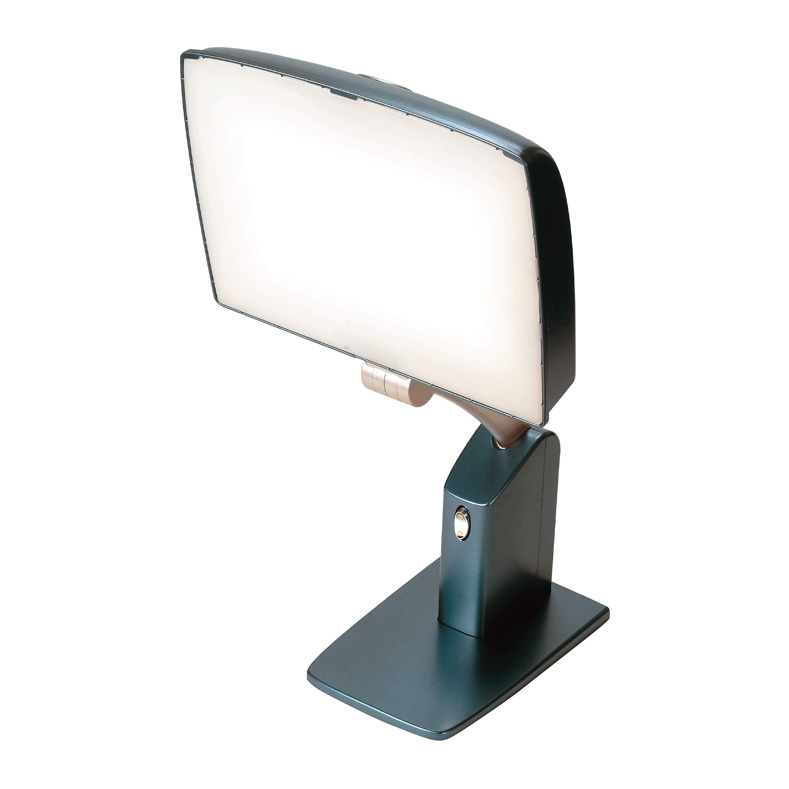 Carex Day-Light Sky desk setup fits on workspace or nightstand.
